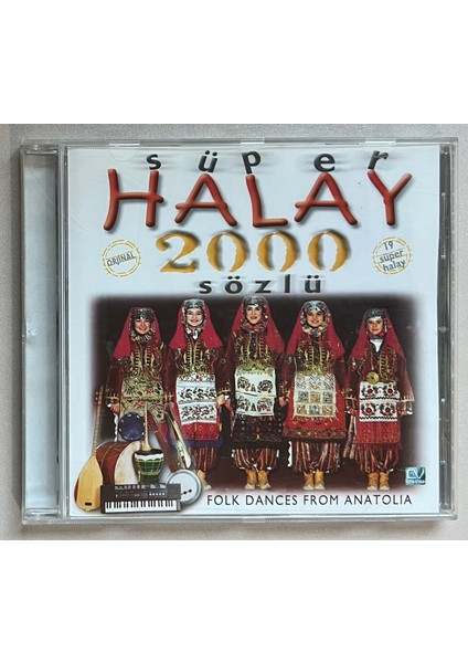 Süper Halay 2000 – 19 Süper Halay Sözlü CD (Orjnal Dönem Baskı CD)