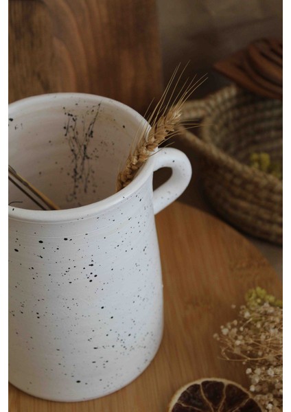 Dekoratif El Yapımı Çift Kulplu Seramik Vazo & Kaşıklık Organizasyon Çeyiz Salon Mutfak Süs fiyatları