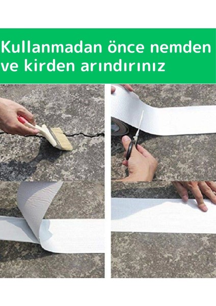 Su Geçirmez Isıya Dayanıklı Alüminyum Ultra Güçlü Tamir Bandı Çamur Bant 2 Adet