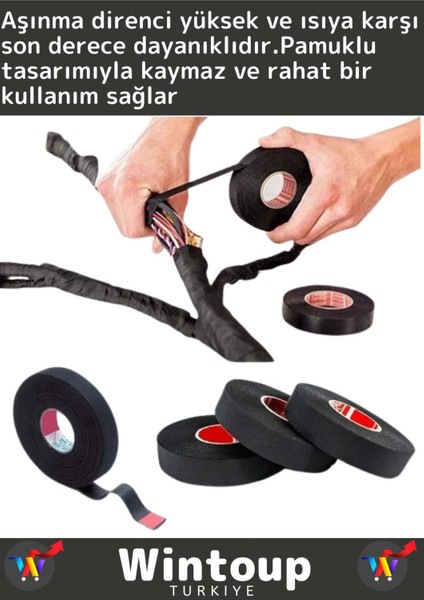 Isıya Dayanıklı Yüksek Aşınma Dirençli Kalıntı Bırakmayan Alev Kontrol Edici 10 m Bant 2 Ad