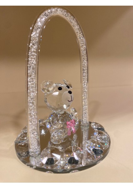 Dekoratif Kristal Obje Pembe Ayıcık fiyatları
