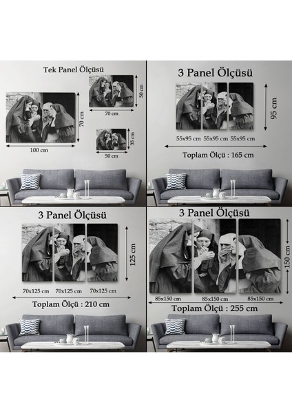 Sigara Içen Rahibeler Vintage Fotoğraf Tablo, Siyah Ve Beyaz Hd Baskı Kanvas Tablo-5376 fiyatları