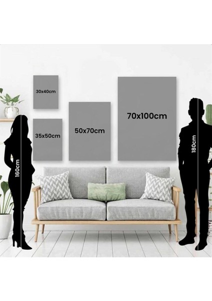 Dekoratif Deer Hd Baskı Kanvas Tablo
