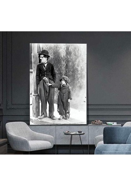 Charlie Chaplin Kanvas Gülen Tablo