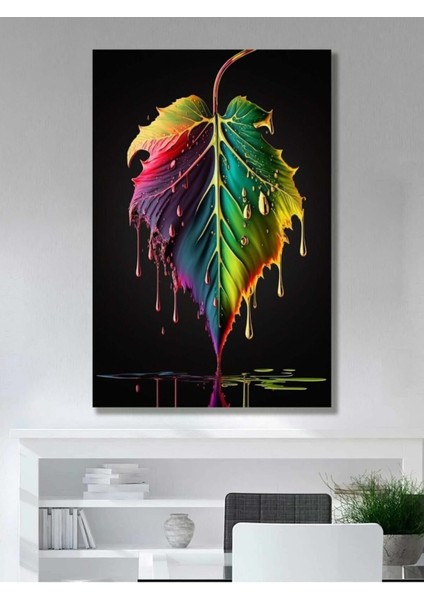 Renkli Yaprak - Hd Baskı Kanvas Tablo Salon Oturma Yatak Odası Ofis Antre Cafe Için Duvar Dekoru fiyatları