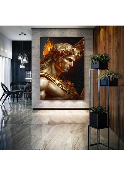 Özgün Antik Yunan Gold Zeus Hd Kalite Hd Baskı Kanvas Tablo