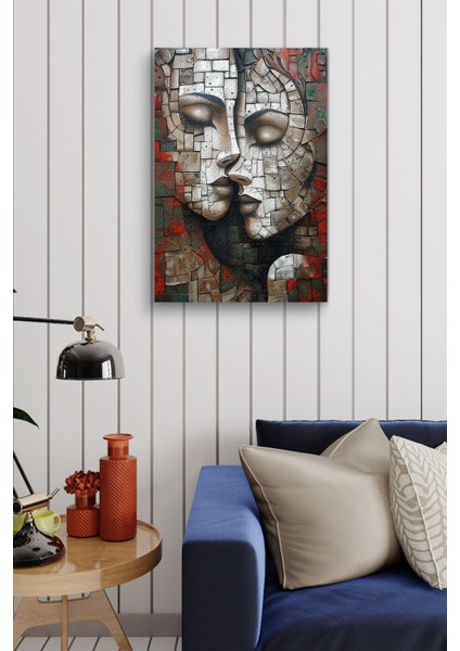 Taş Görünümlü Iki Insan Yağlı Hd Baskı Kanvas Tablo fırsatları