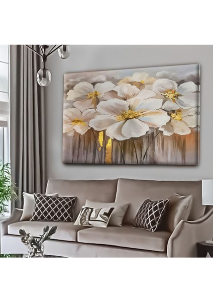Dekoratif Tablonuz Dekoratif Modern Şık Çiçek Hd Baskı Kanvas Tablo E1