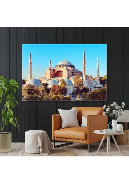 Istanbulun Simgesi Ayasofya Manzarası Hd Baskı Kanvas Tablo Ar030207