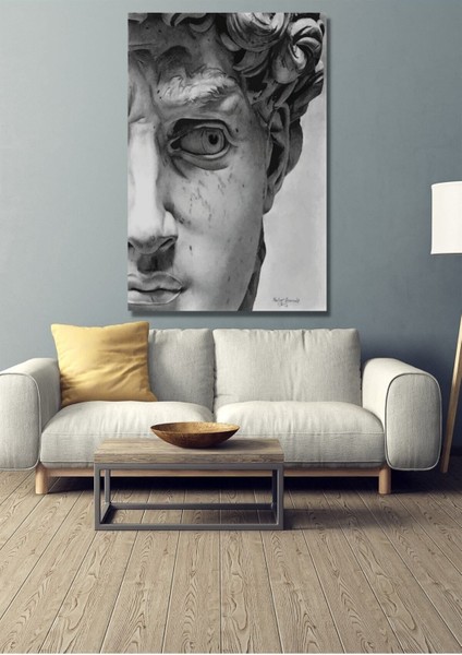 Michelangelo Heykel Görünümlü Hd Baskı Kanvas Tablo Salon Oturma Yatak Odası Antre Için Duvar Dekoru