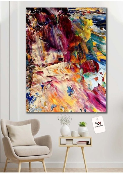 Yağlı Boya Görünümlü Renkler Hd Baskı Kanvas Tablo