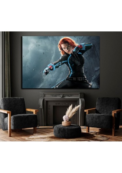 Marvel Black Wıdow Modelli Dekoratif Şık Hd Baskı Kanvas Tablo