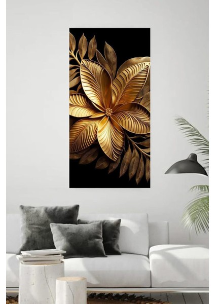 Tasarım Gold Çiçek Hd Hd Baskı Kanvas Tablo modelleri