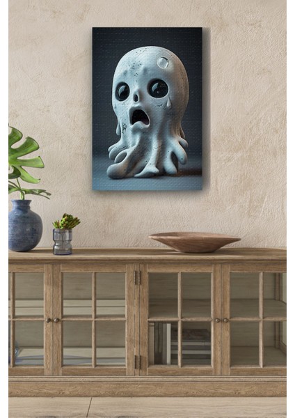 Korkmuş Taş Görünümlü Hayalet Yağlı Hd Baskı Kanvas Tablo