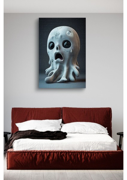 Korkmuş Taş Görünümlü Hayalet Yağlı Hd Baskı Kanvas Tablo modelleri