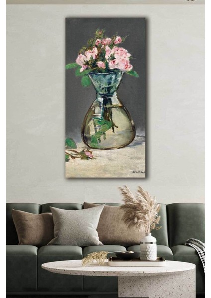 Yosun Çiçekleri - Manet Ünlü Ressamlar Hd Baskı Kanvas Tablo