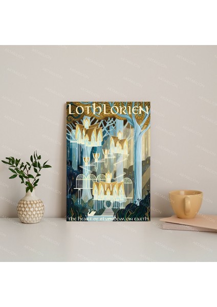 Yüzüklerin Efendisi Tablo Loth-Lorien Kanvas Duvar Tablosu Lord Of The Rings Hd Baskı Kanvas Tablo