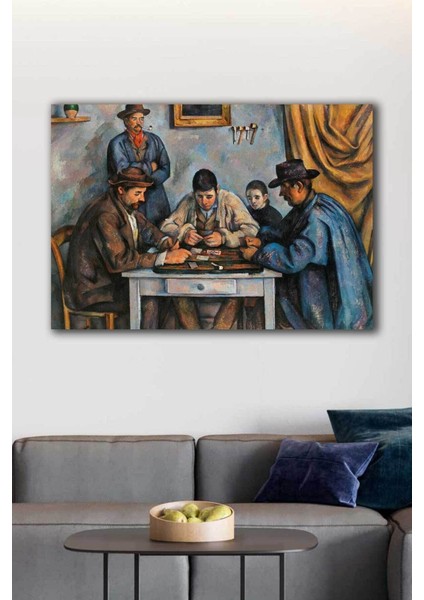 Kart Oynayanlar - Paul Cezanne Ünlü Ressamlar Hd Baskı Kanvas Tablo