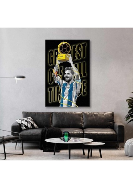 Limitless Design Lionel Messi Goat Greatest Of All Time Ballon Dor Hd Baskı Kanvas Tablo