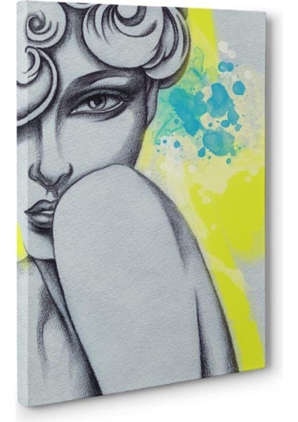 Kadın Yüzü Illüstrasyon Tablo