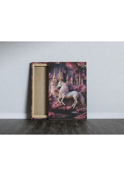 Pembe Unicorn Çocuk Odası Özel Tasarım Hd Baskı Kanvas Tablo indirimleri