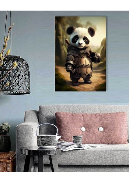 Sevımlı Ve Savaşçı Panda Hd Baskı Kanvas Tablo