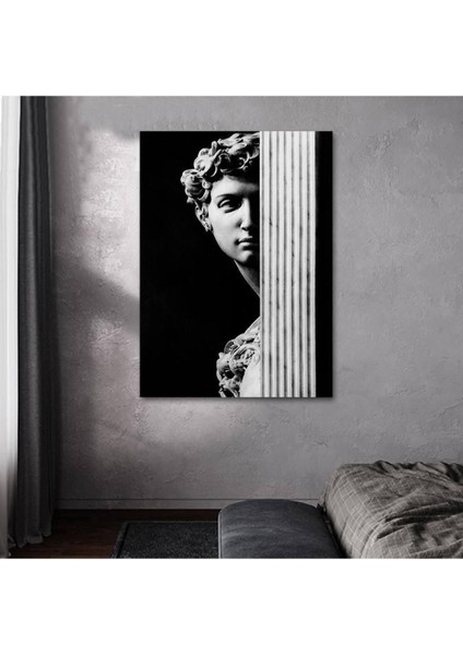 Michelagelo Heykel Görünümlü Hd Baskı Kanvas Tablo