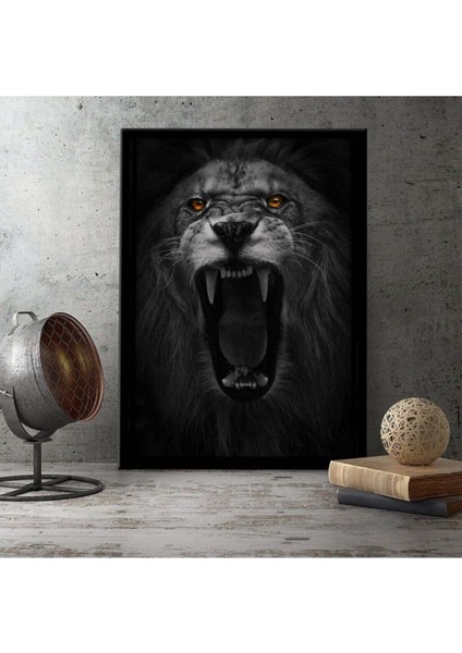 Dekoratif Lion King Hd Baskı Kanvas Tablo