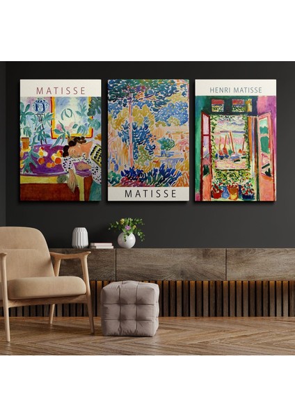 3'Lü Set Kanvas Duvar Tablosu Canvas Tablo Boho Klasik Modern Eu 202