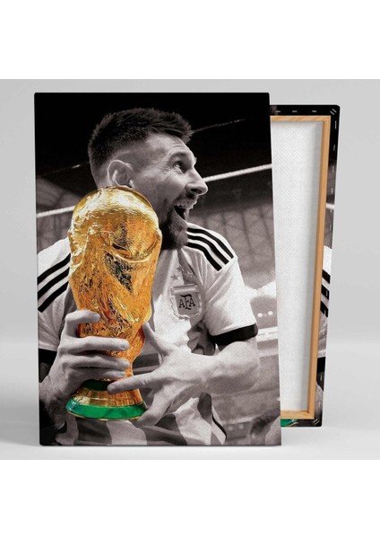 Lionel Messi Dünya Kupası Katar Futbol Goat Hd Baskı Kanvas Tablo
