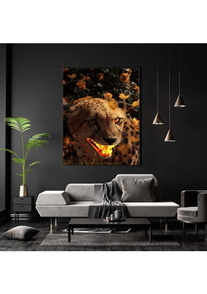 Dekoratif Tiger Hd Baskı Kanvas Tablo