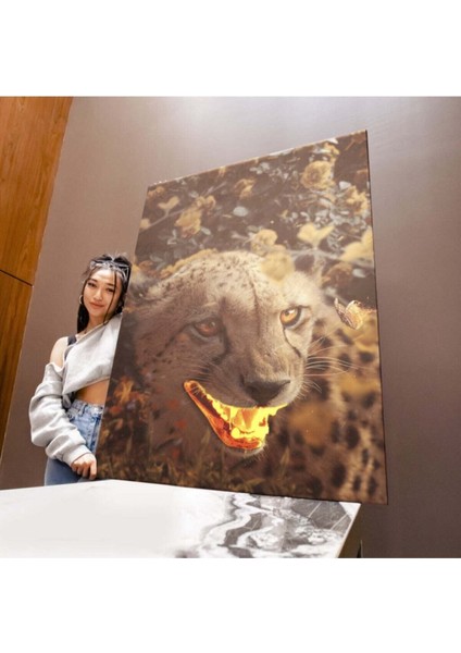 Dekoratif Tiger Hd Baskı Kanvas Tablo