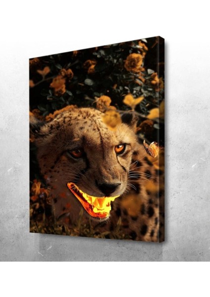 Dekoratif Tiger Hd Baskı Kanvas Tablo