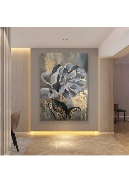 Modern Çiçek Kanvas Gülen Tablo