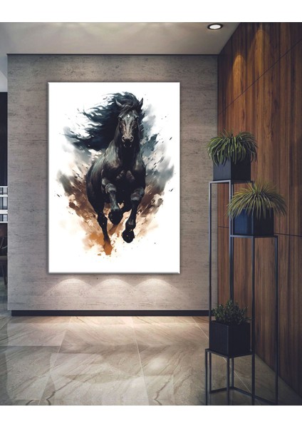 Koşan At Atlar Hd Kalite Dekoratif Hd Baskı Kanvas Tablosu