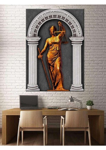 Hukuk Bürosu Tabloları, Adalet Tanrıçası Themis Gold Hkk16