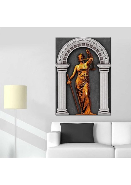 Hukuk Bürosu Tabloları, Adalet Tanrıçası Themis Gold Hkk16