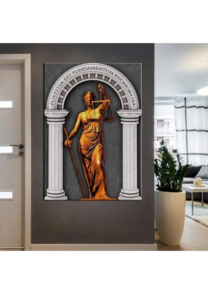 Hukuk Bürosu Tabloları, Adalet Tanrıçası Themis Gold Hkk16
