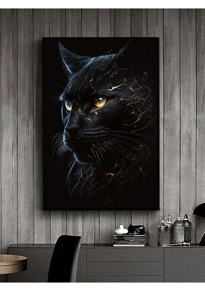 Hayvanlar Alemi Soyut Sanat Dekoratif Ahşap Hd Baskı Kanvas Tablo