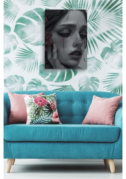 Ağlayan Kadın Yüzü Yağlı Hd Baskı Kanvas Tablo indirimleri