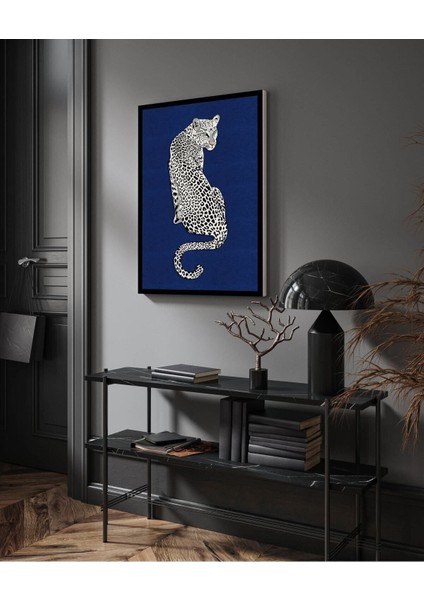 Hd Baskı Kanvas Tablo Lacivert Leopar Ja 996 modelleri