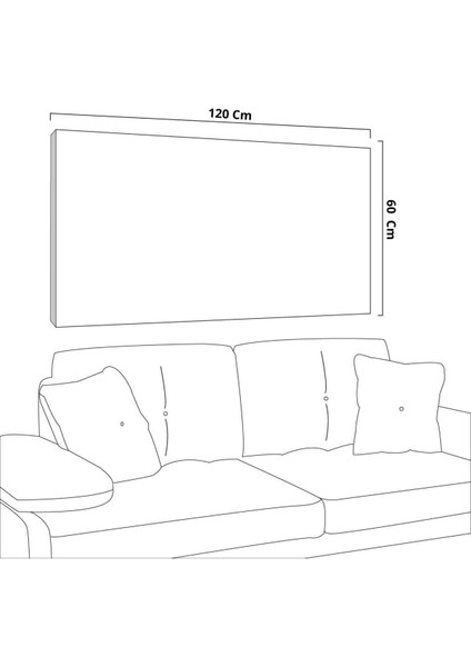 Çiçekli Pencere Doğa Manzaralı - Hd Baskı Kanvas Tablo 60x120cm-Hykvs-0533