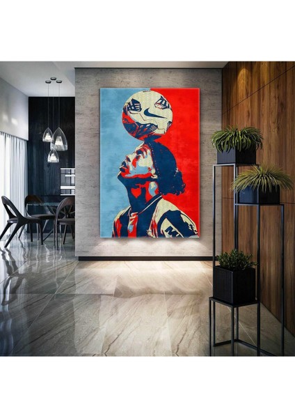 Ronaldo Brezilyalı Efsane Futbolcu Ilüstrasyonu Hd Baskı Kanvas Tablo modelleri