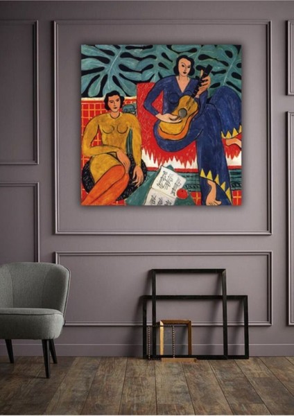Dekoratif Henri Matisse - La Musique 1939 Duvar Hd Baskı Kanvas Tablo