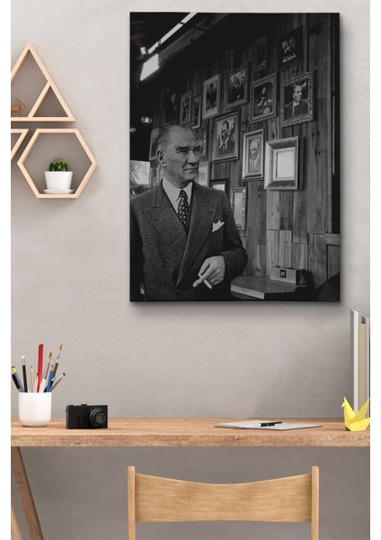 Atatürk Hd Baskı Kanvas Tablo Dekoratif Atatürk Portre Tablo 198