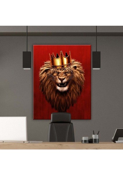 Dekoratif Lion King Hd Baskı Kanvas Tablo