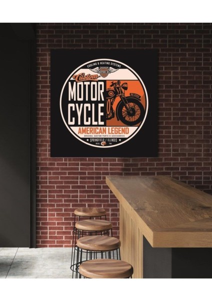 Dekoratif Motorcycle Duvar Hd Baskı Kanvas Tablo