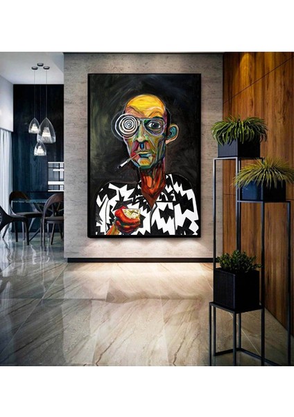 Soyut Sanat Dekoratif Ahşap Kanvas Duvar Boy Tablo