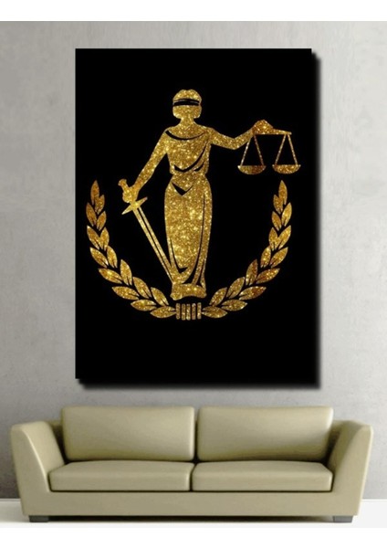 Altın Başak Ve Adalet Tansırıçası Thermis ,Hukuk Avukatlık Bürosu Hd Baskı Kanvas Tablo
