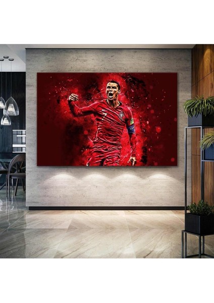 Cristiano Ronaldo Futbol Portekiz Cr7 Art Hd Baskı Kanvas Tablo